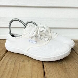 Whitin Barefoot Minimalist Zero Drop Lace Up Sneakers Shoes White EU 39 Womens 8